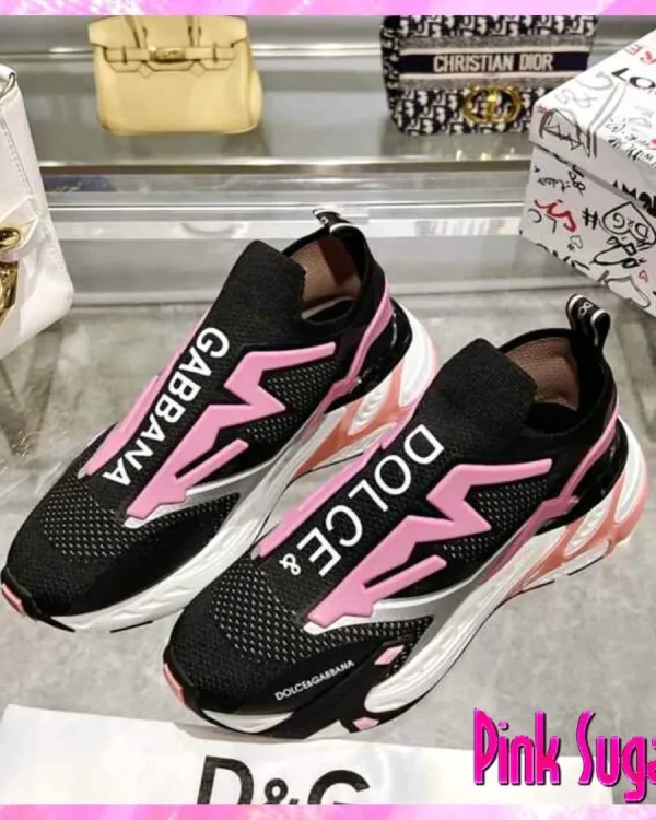 Men's Slip On Sneakers Black Pink
