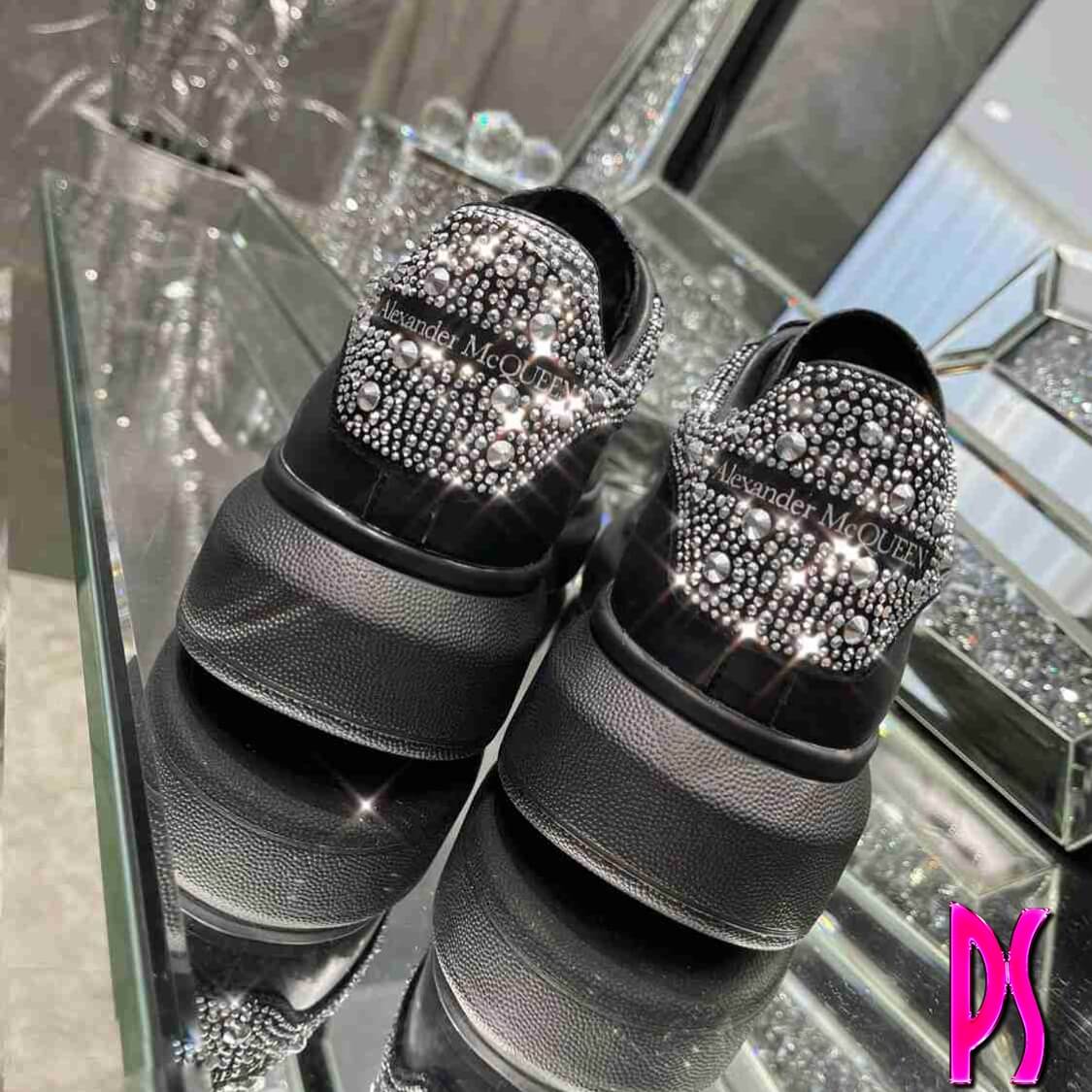 00-Sneakers With Crystals Black