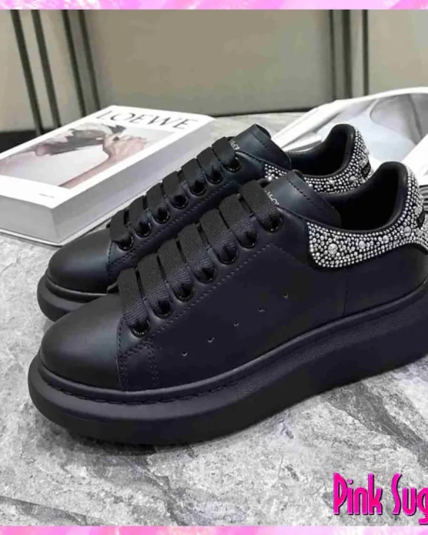 00-Sneakers With Crystals Black