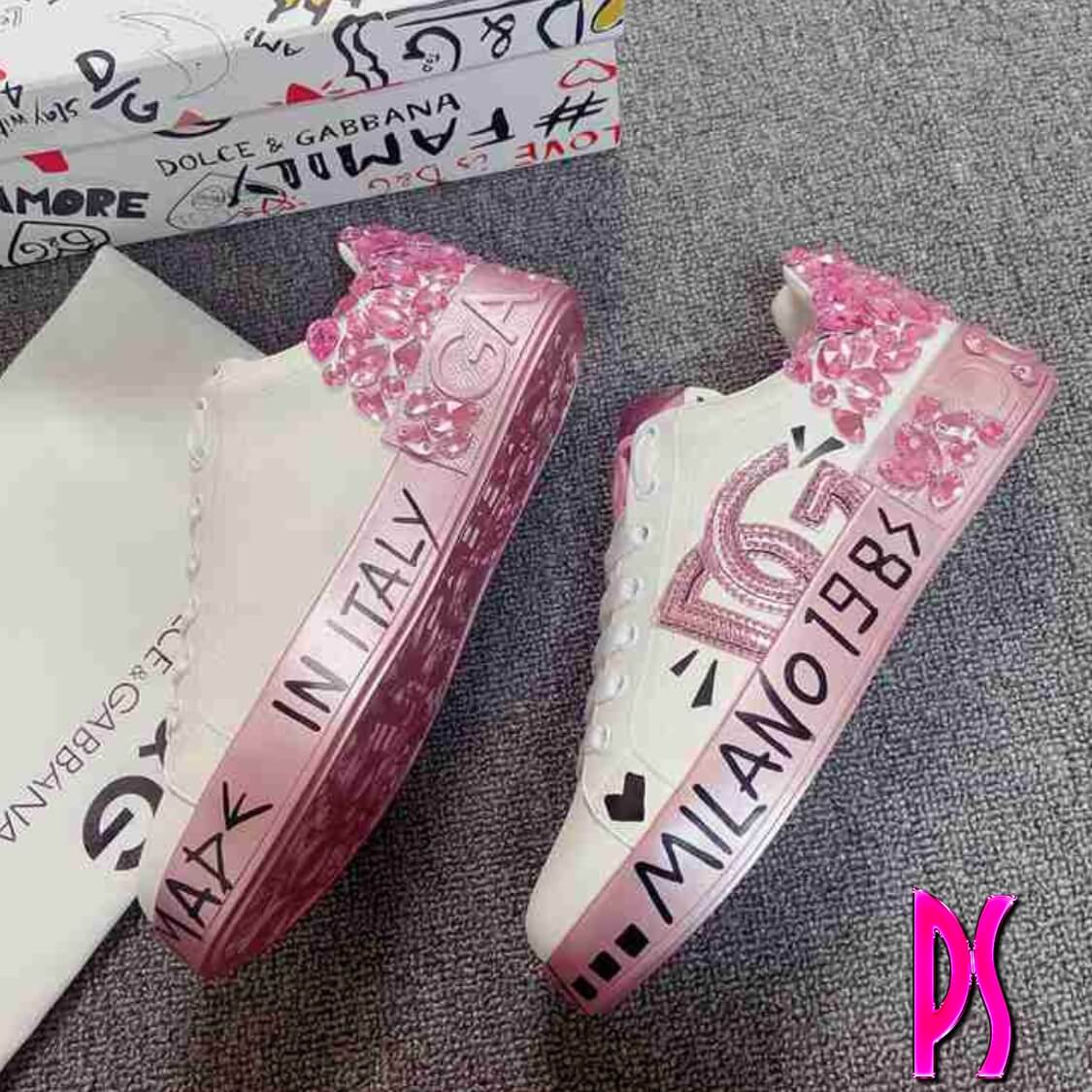 Street Fashion Gem Sneakers Pink