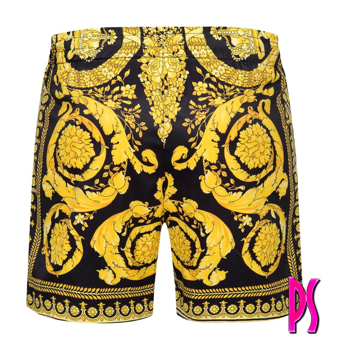Versace Gold Barocco Swims Shorts Men's