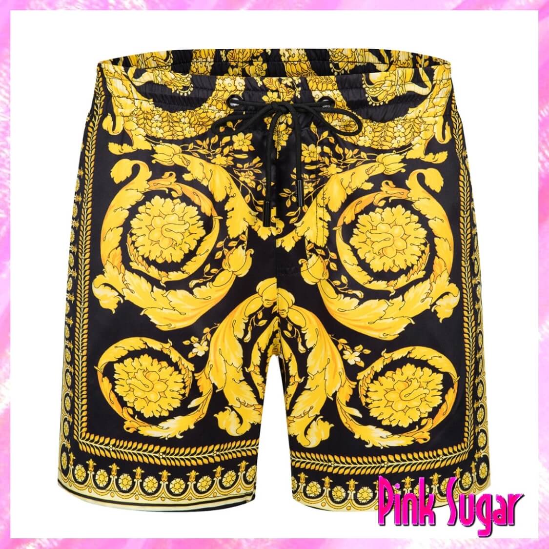 Versace Gold Barocco Swims Shorts Men's