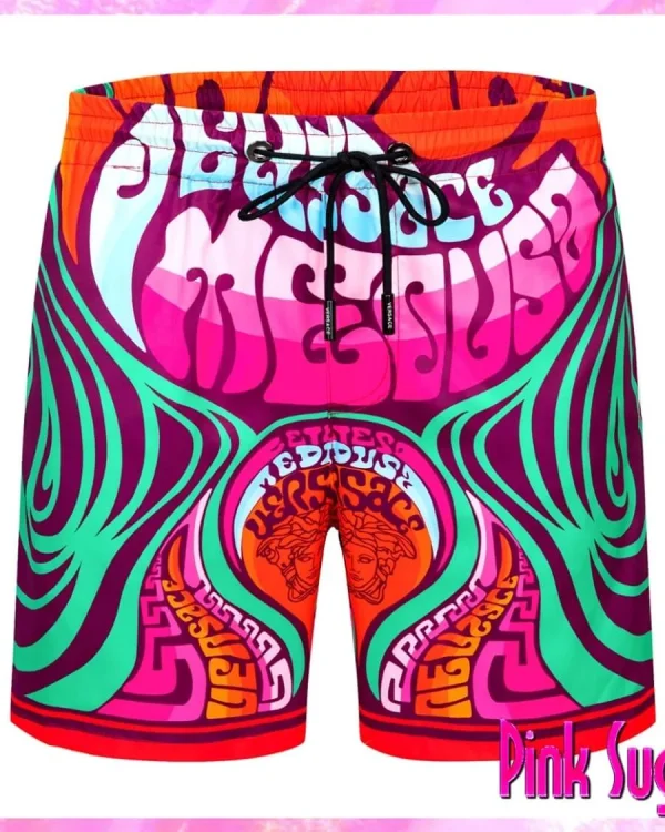 Versace Medusa Music Print Swim Shorts