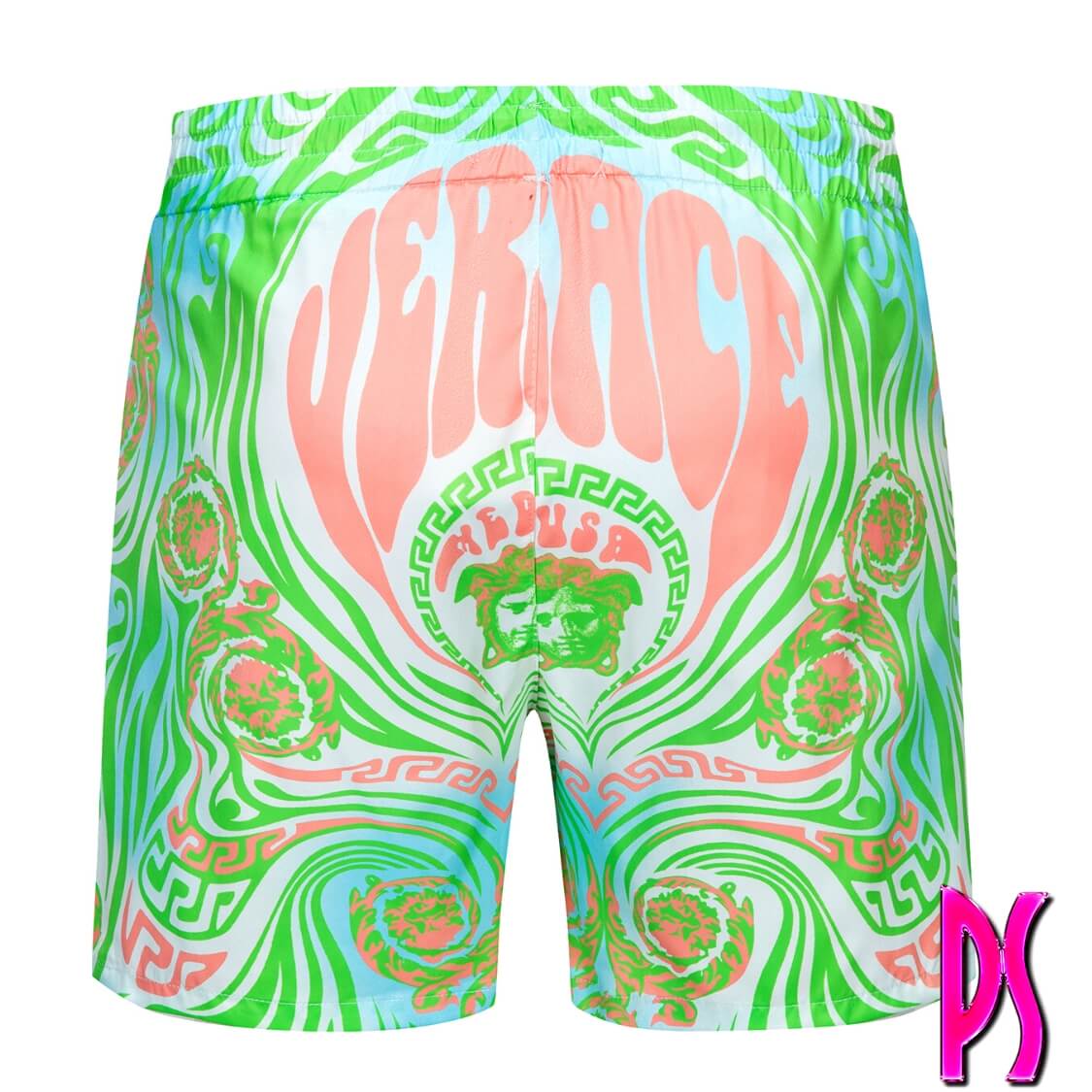 Vintage Medusa Music Swim Shorts Lime