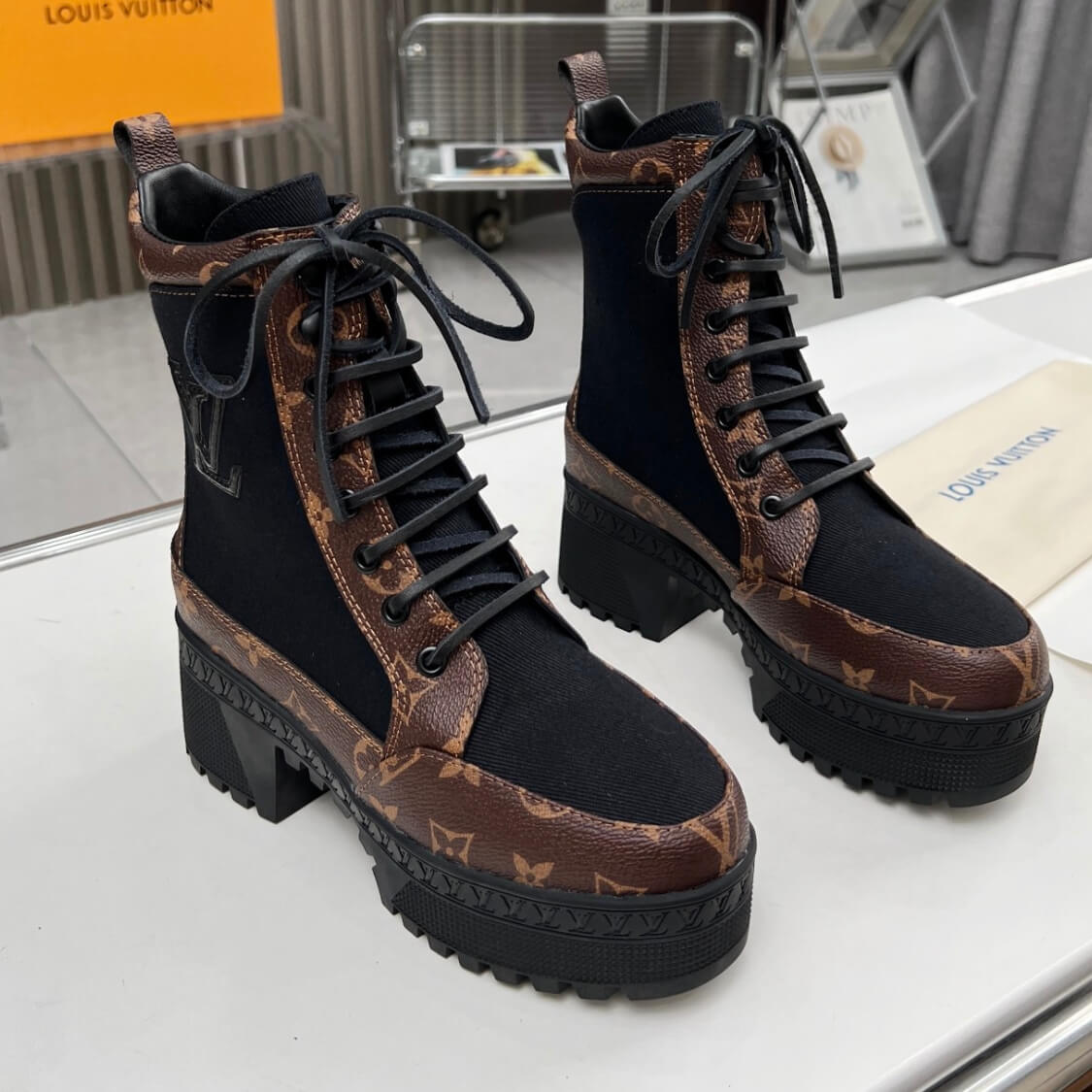 Traction Combat Ankle Boots