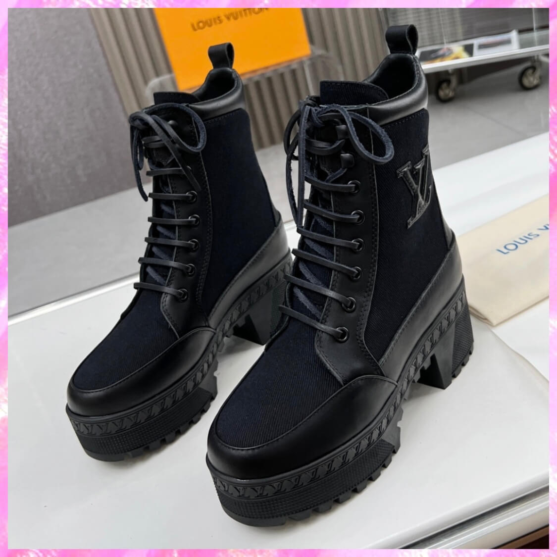 Traction Combat Ankle Boots In Black