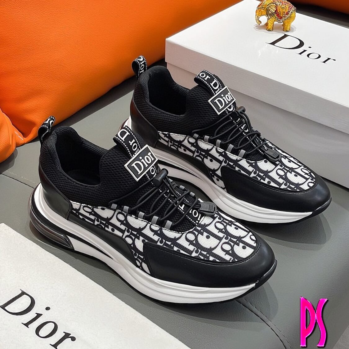 Christian Dior Drawstring Running Shoes Black