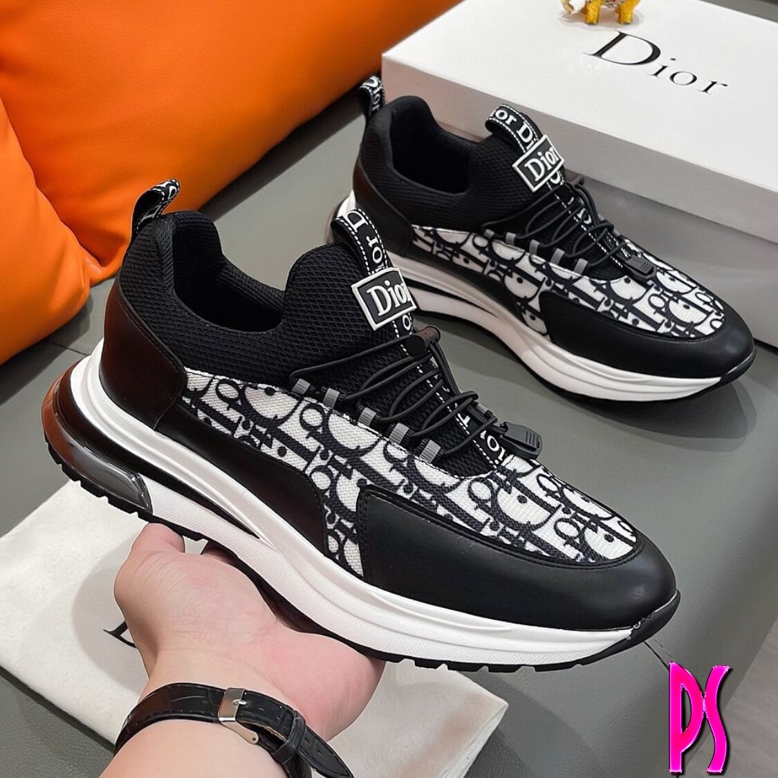 Christian Dior Drawstring Running Shoes Black