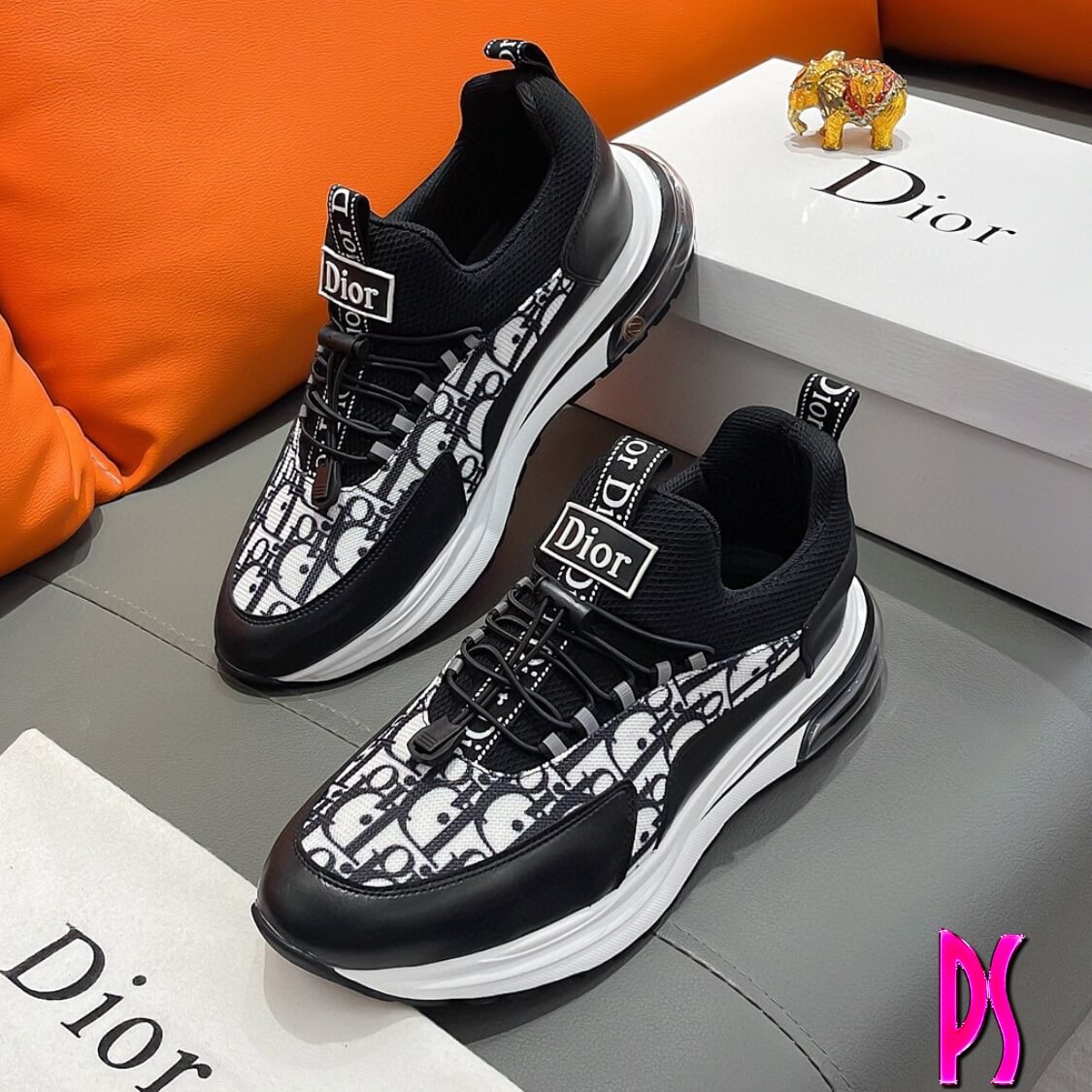 Christian Dior Drawstring Running Shoes Black
