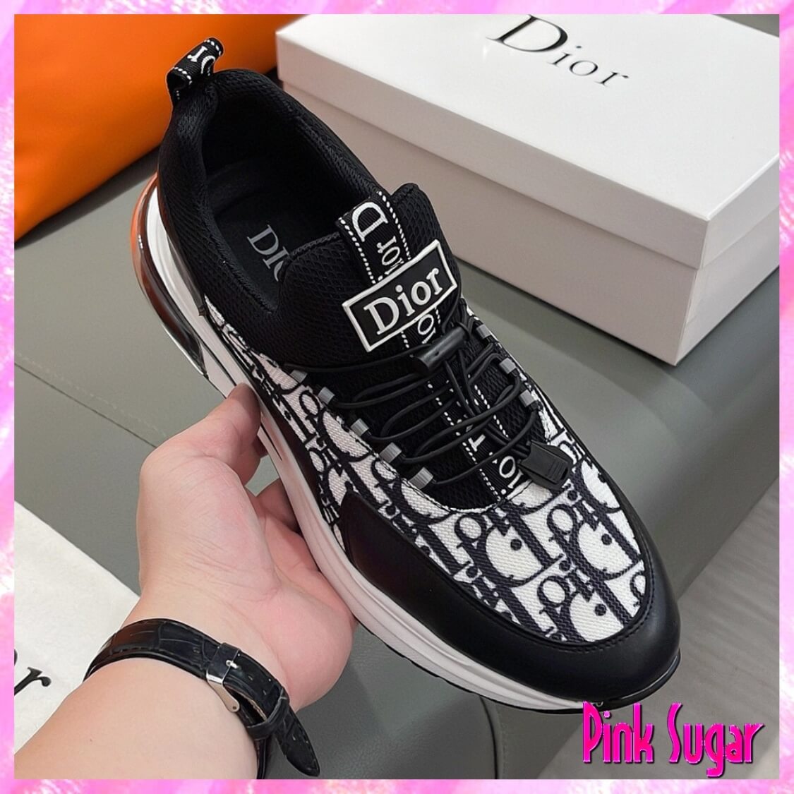 Christian Dior Drawstring Running Shoes Black