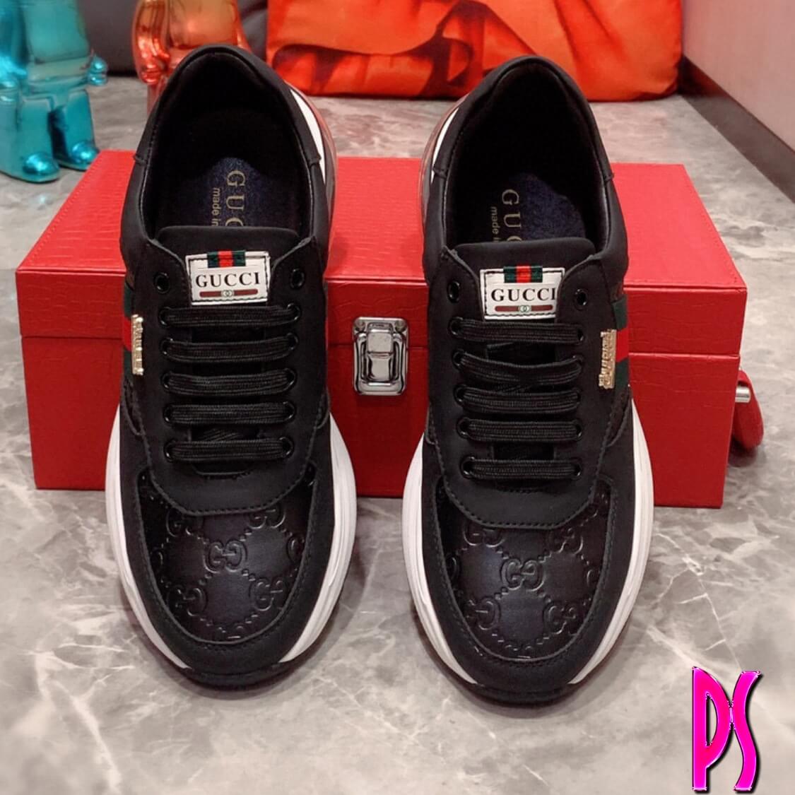 Gold Charm Sneakers In Black
