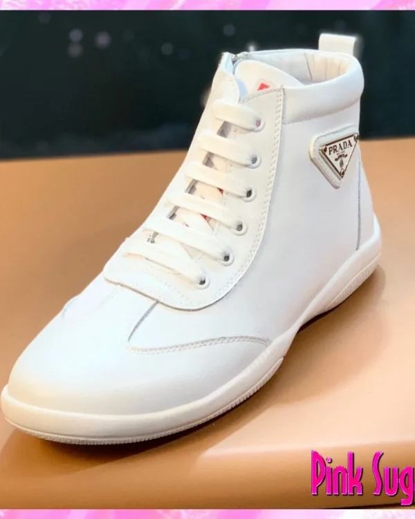 Prada Flat High Top Sneakers