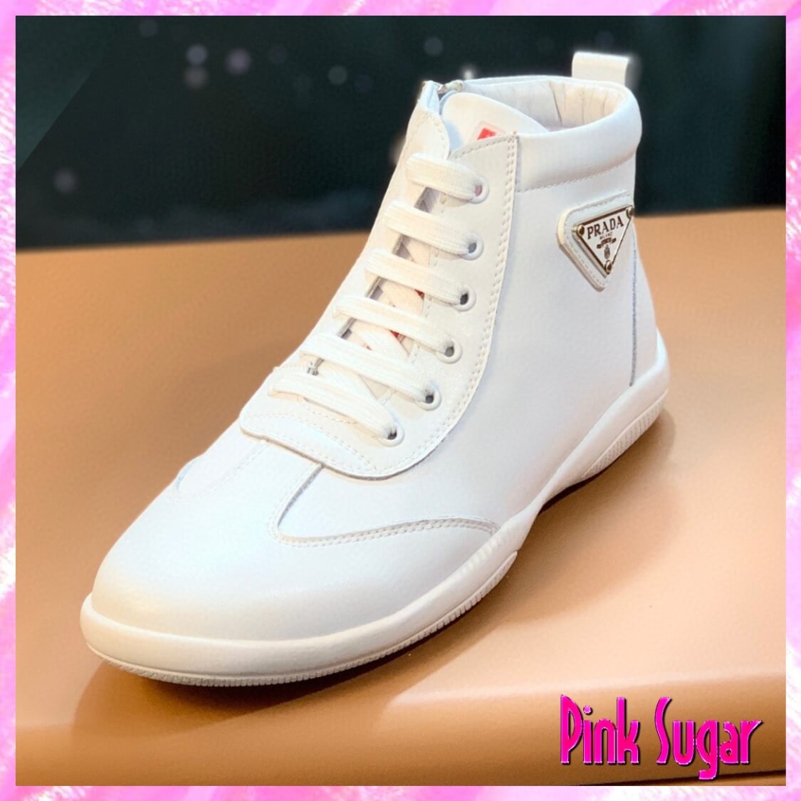 Prada Flat High Top Sneakers