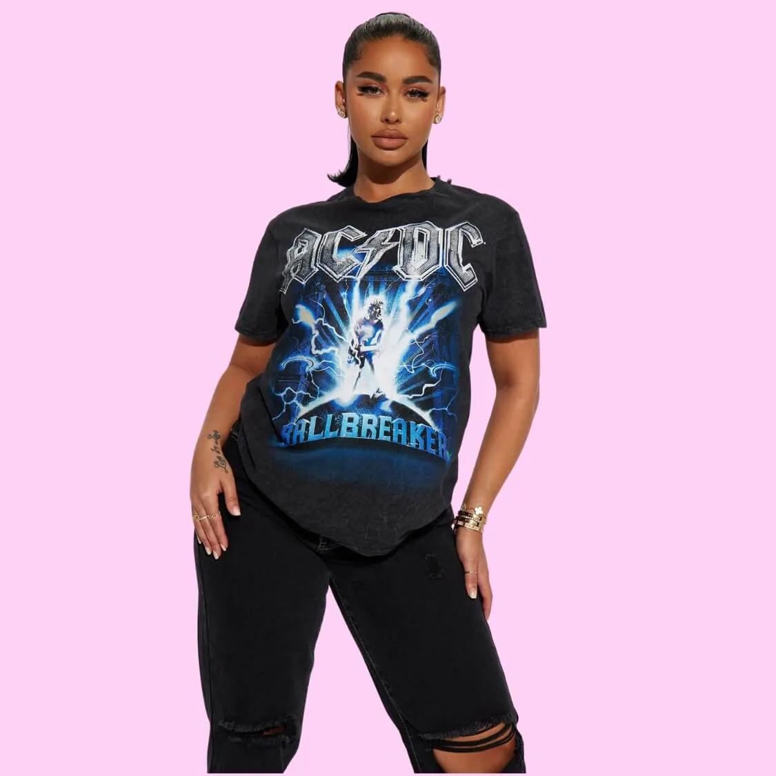 ACDC US Tour Washed Graphic Tee
