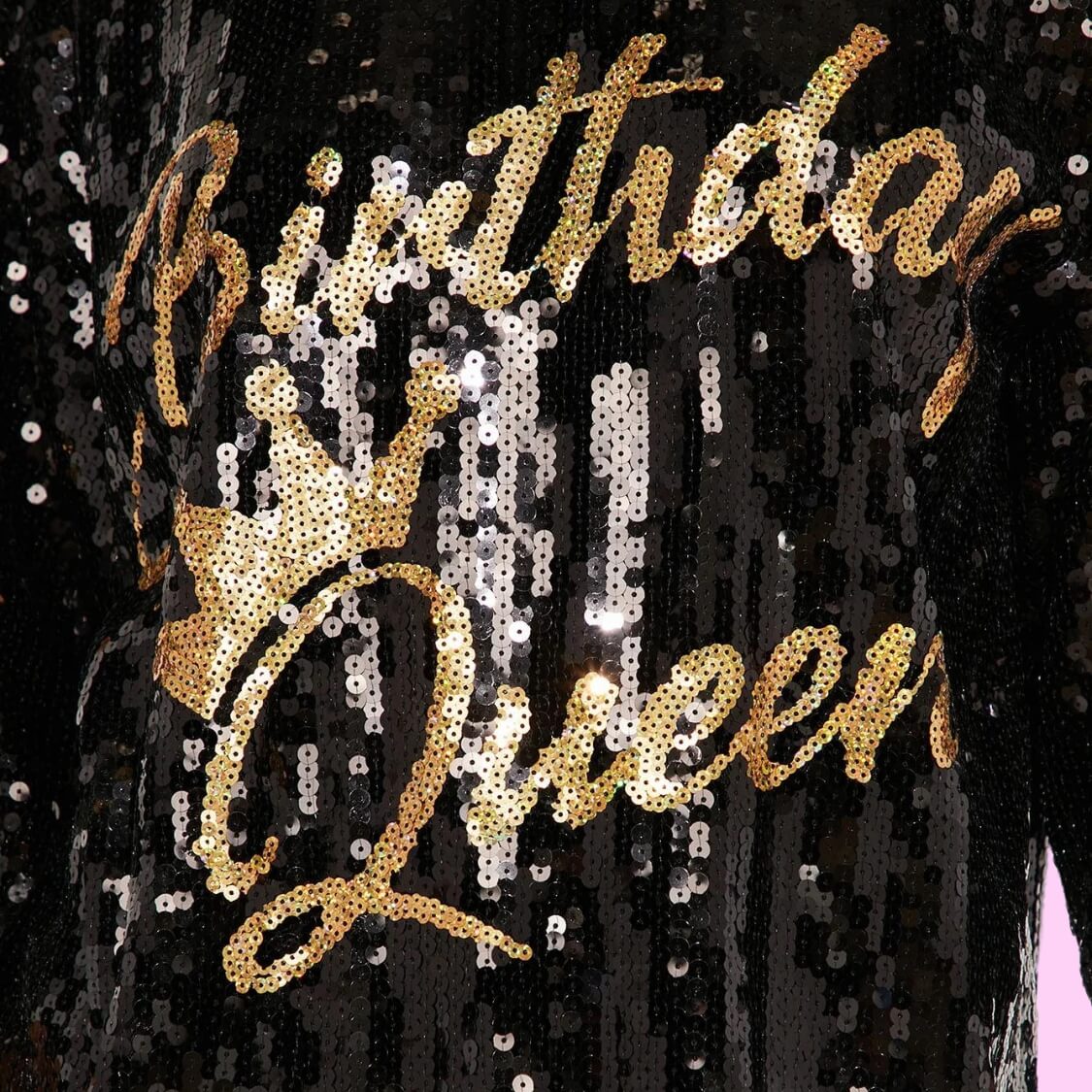 Birthday Queen Sequin T-Shirt Dress