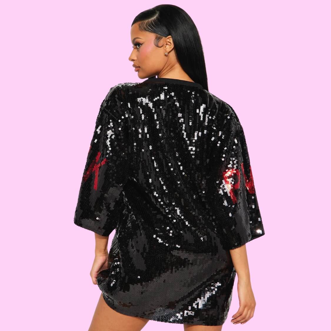 Birthday Sequin T-Shirt Dress