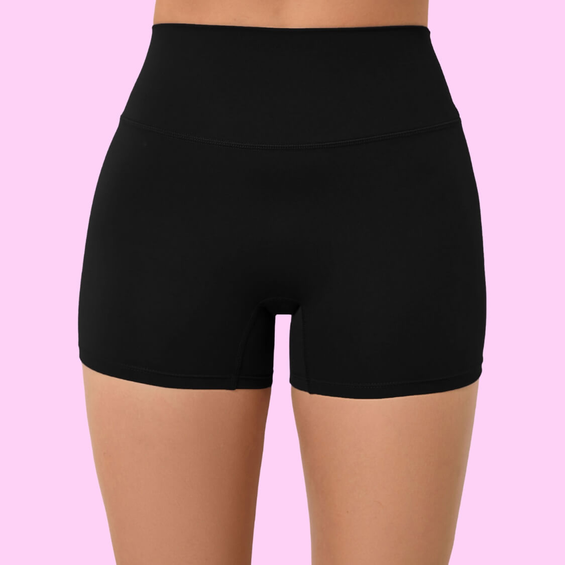 Black Hot Pants Biker Shorts