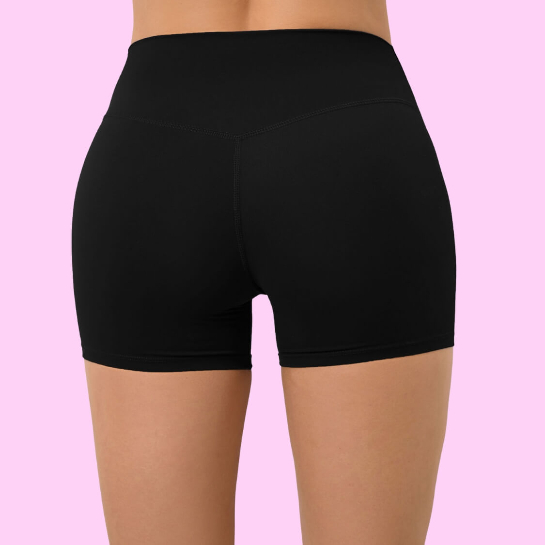 Black Hot Pants Biker Shorts