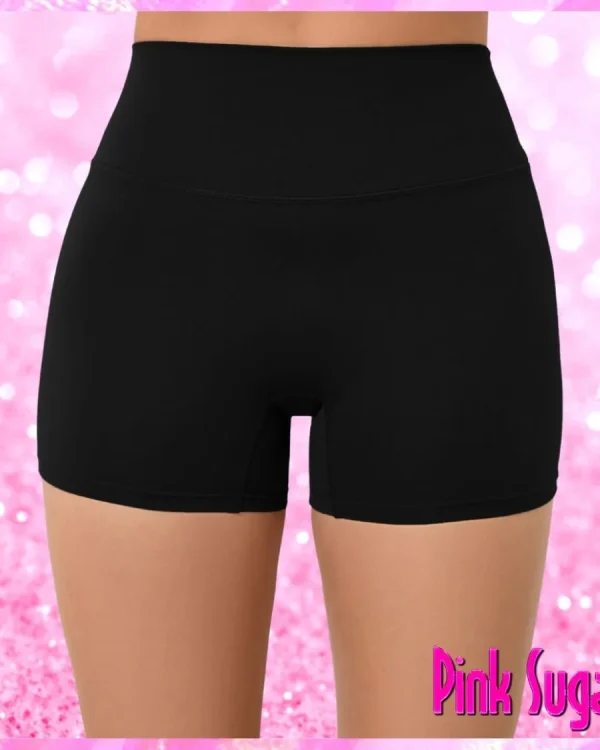 Black Hot Pants Biker Shorts