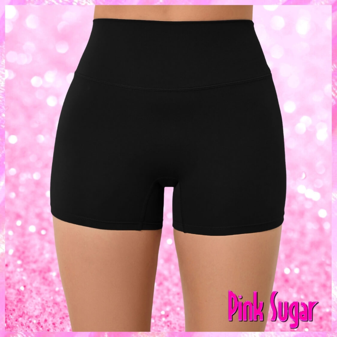 Black Hot Pants Biker Shorts