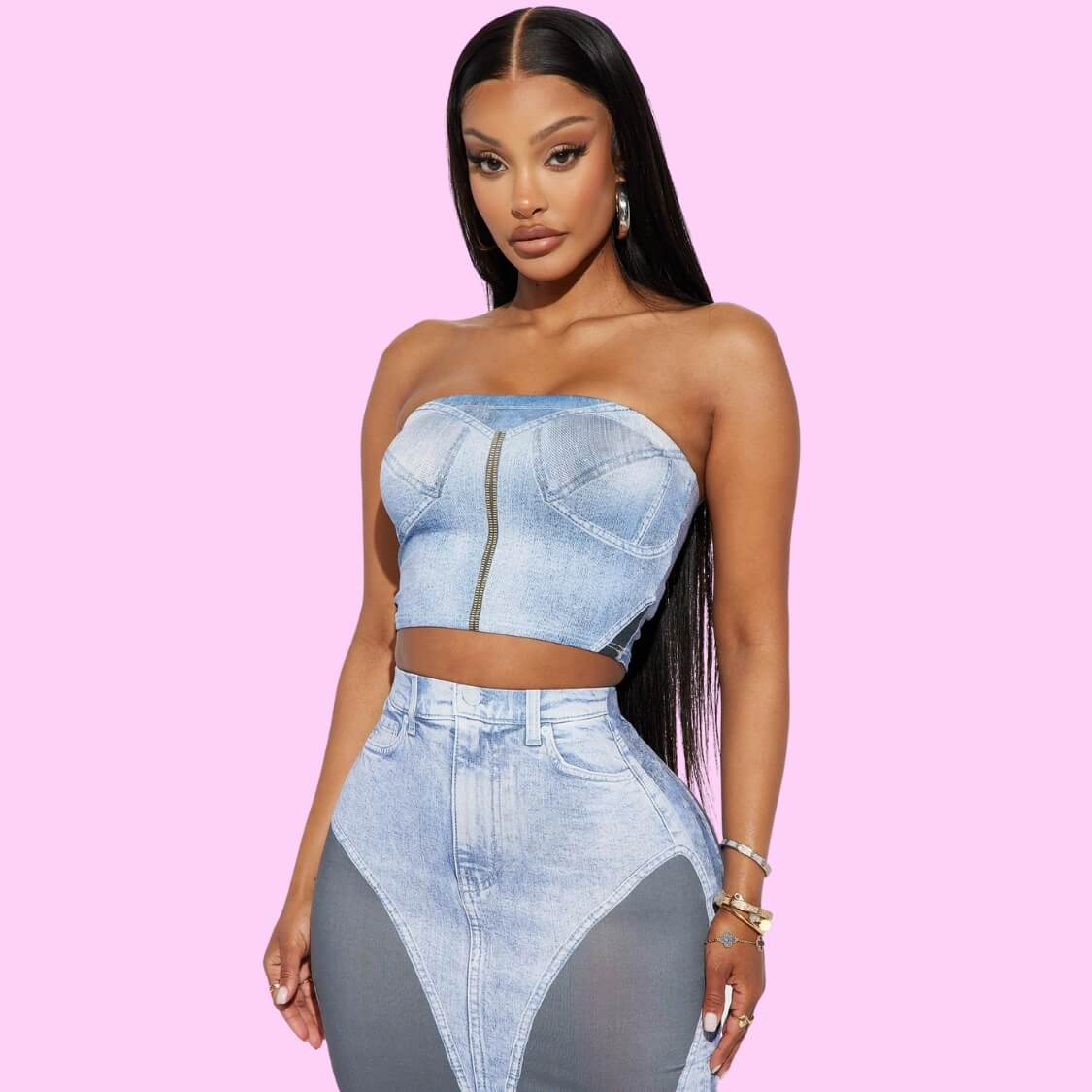 Bodycon Maxi Skirt Set