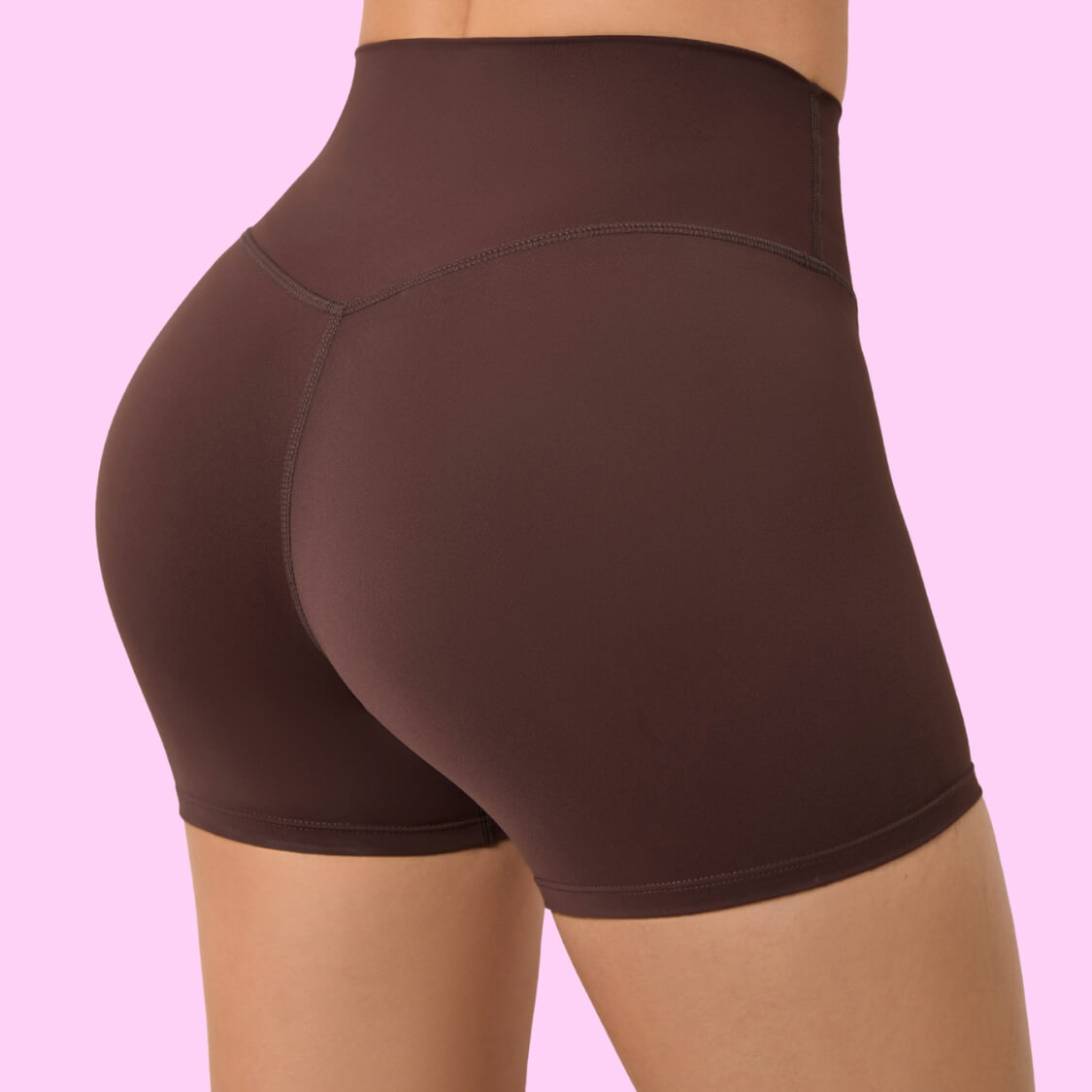 Brown Hot Pants Biker Shorts