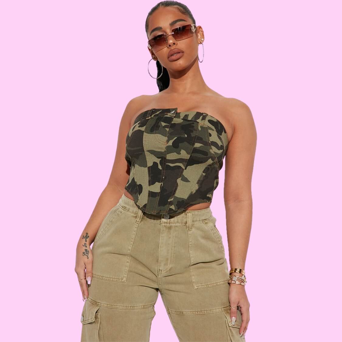 Camo Corset Top