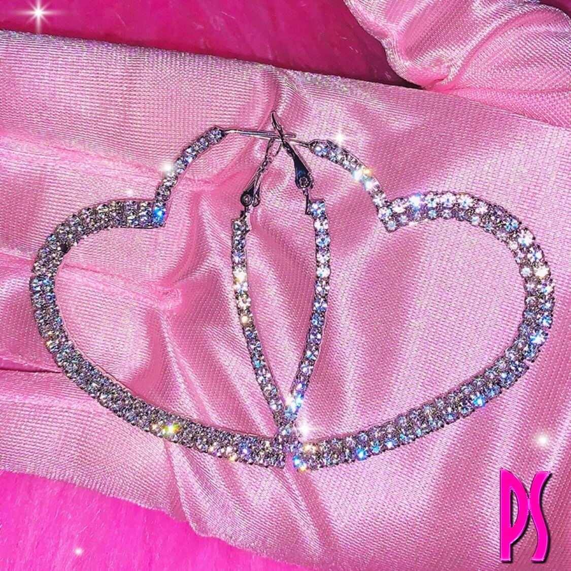 Big Heart Hoop Earrings 
