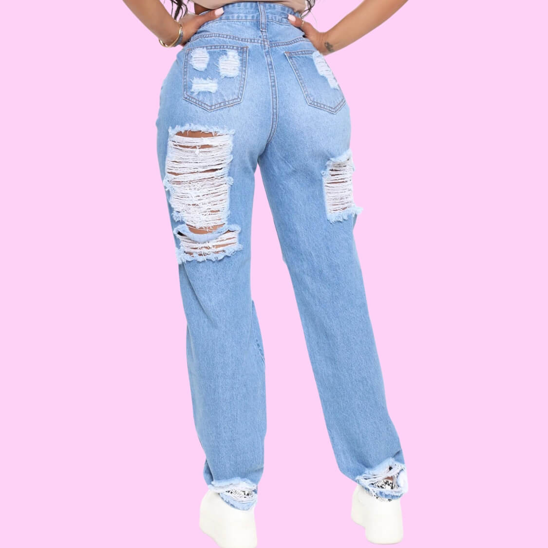 Destroyed Boyfriend Jeans 