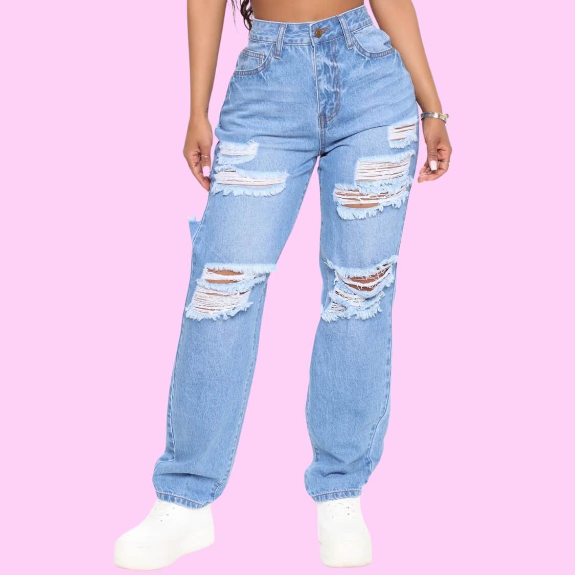 Destroyed Boyfriend Jeans 