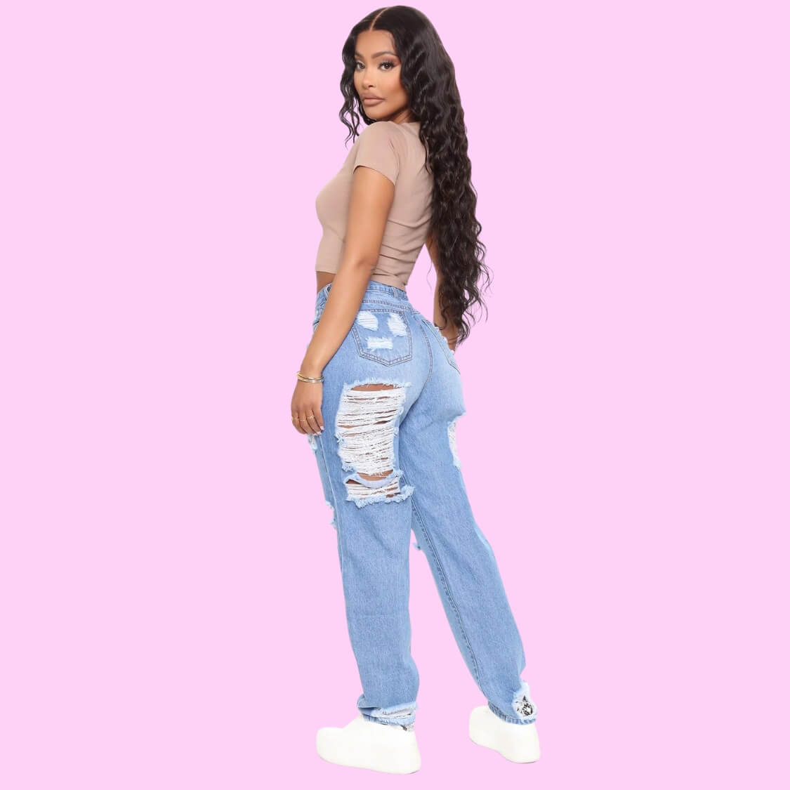 Destroyed Boyfriend Jeans 