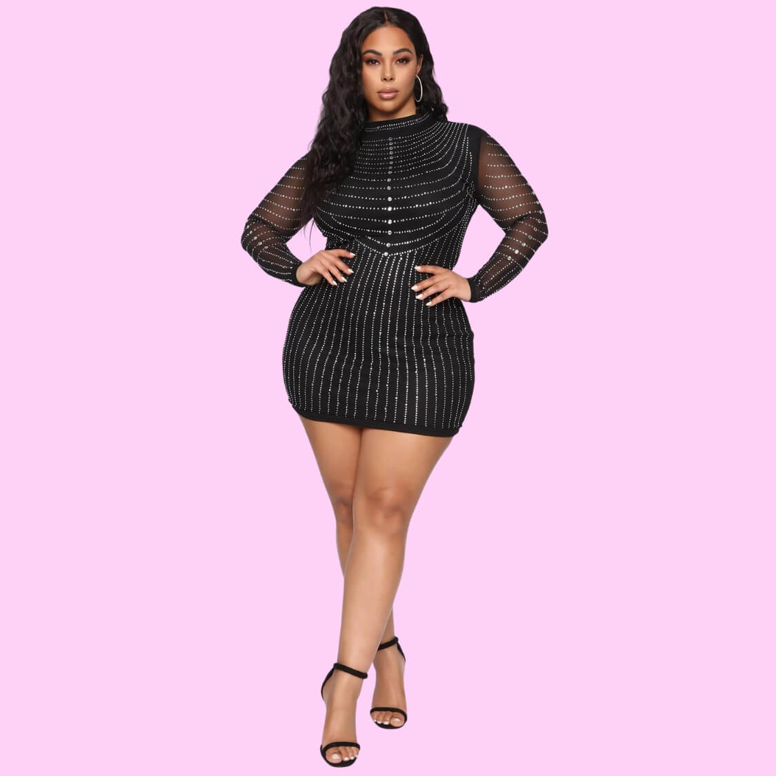 Diamonds Plus Size Mini Dress