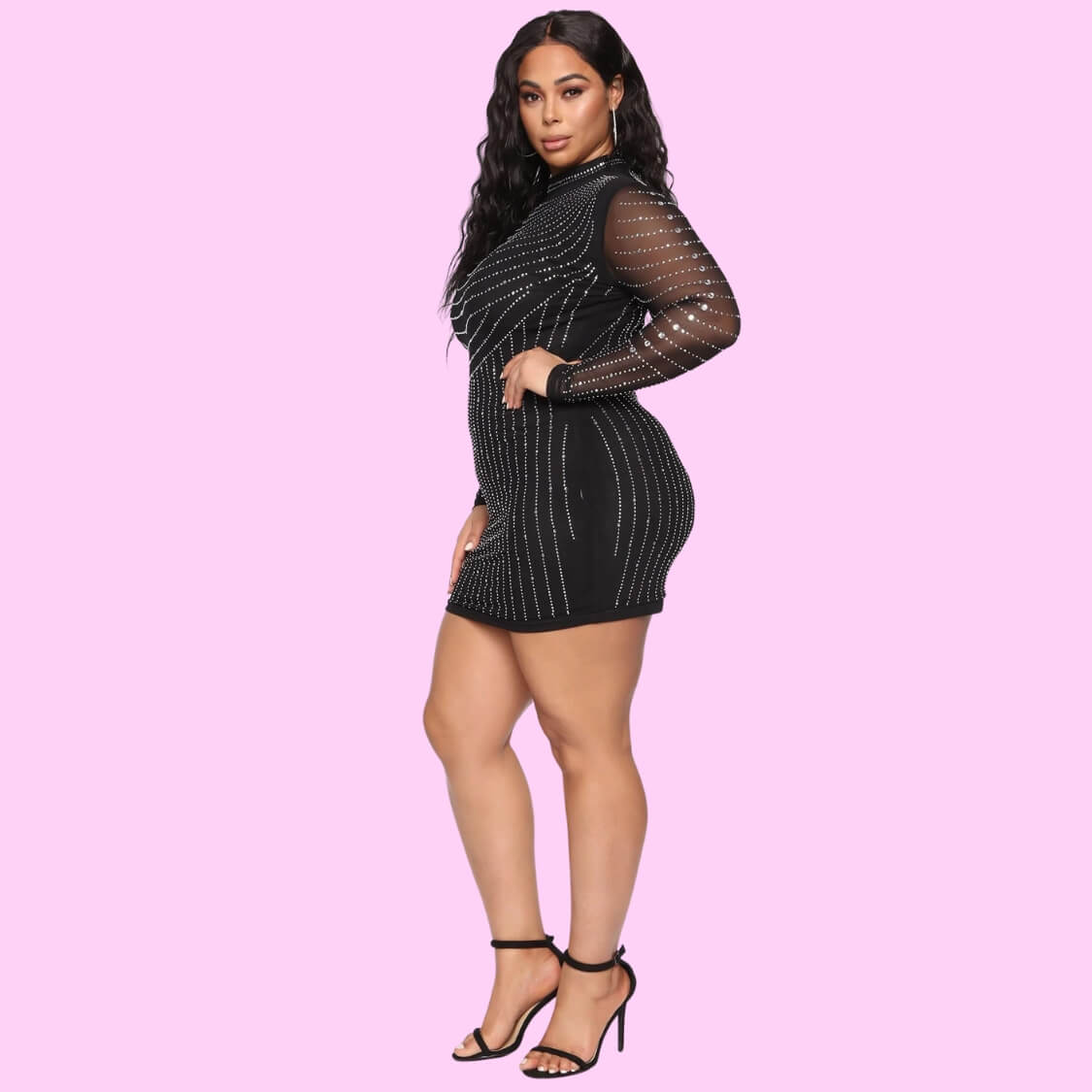 Diamonds Plus Size Mini Dress