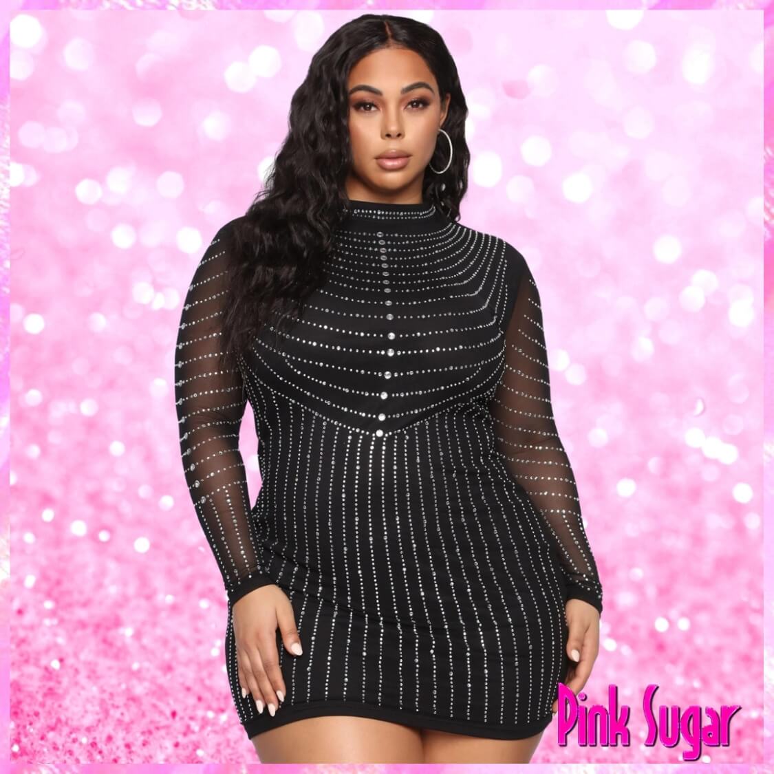Diamonds Plus Size Mini Dress