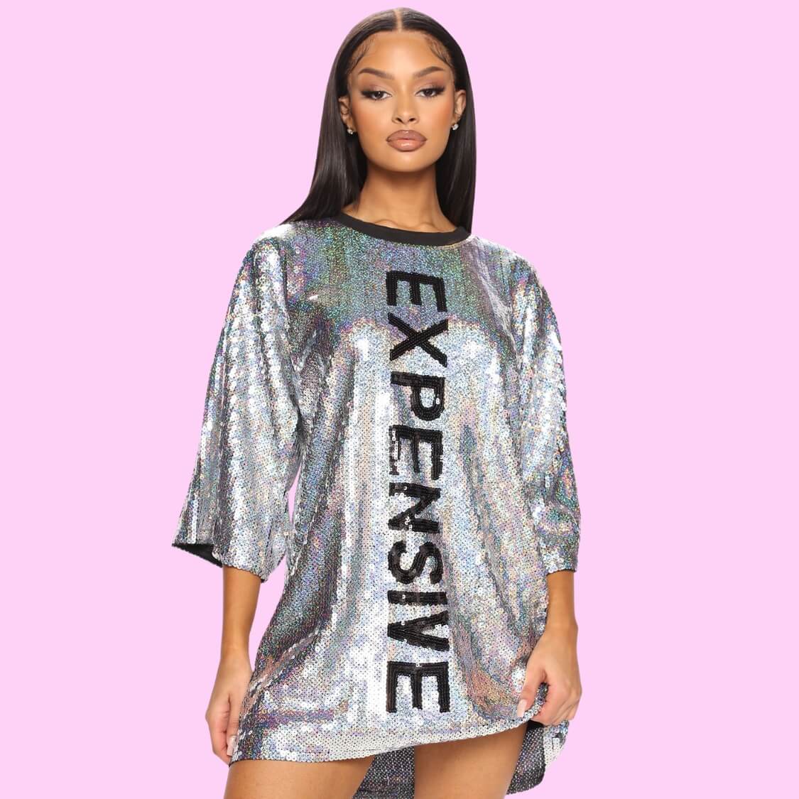 Expensive Sequin T-Shirt Dress