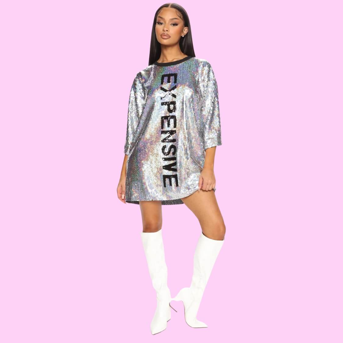 Expensive Sequin T-Shirt Dress