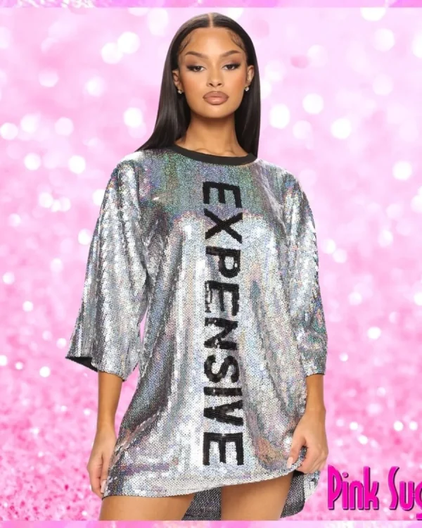 Expensive Sequin T-Shirt Dress