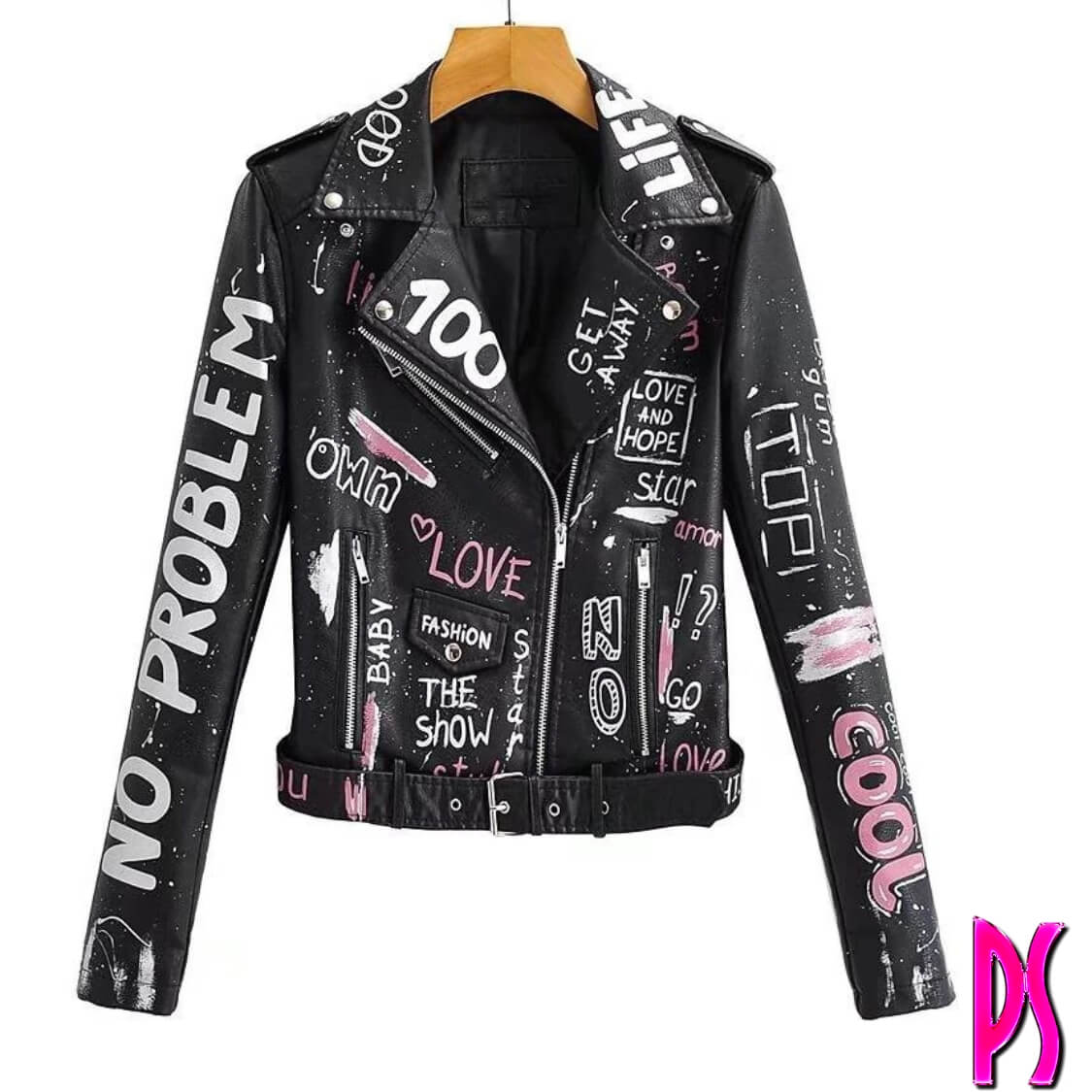 Graffiti Biker Jacket
