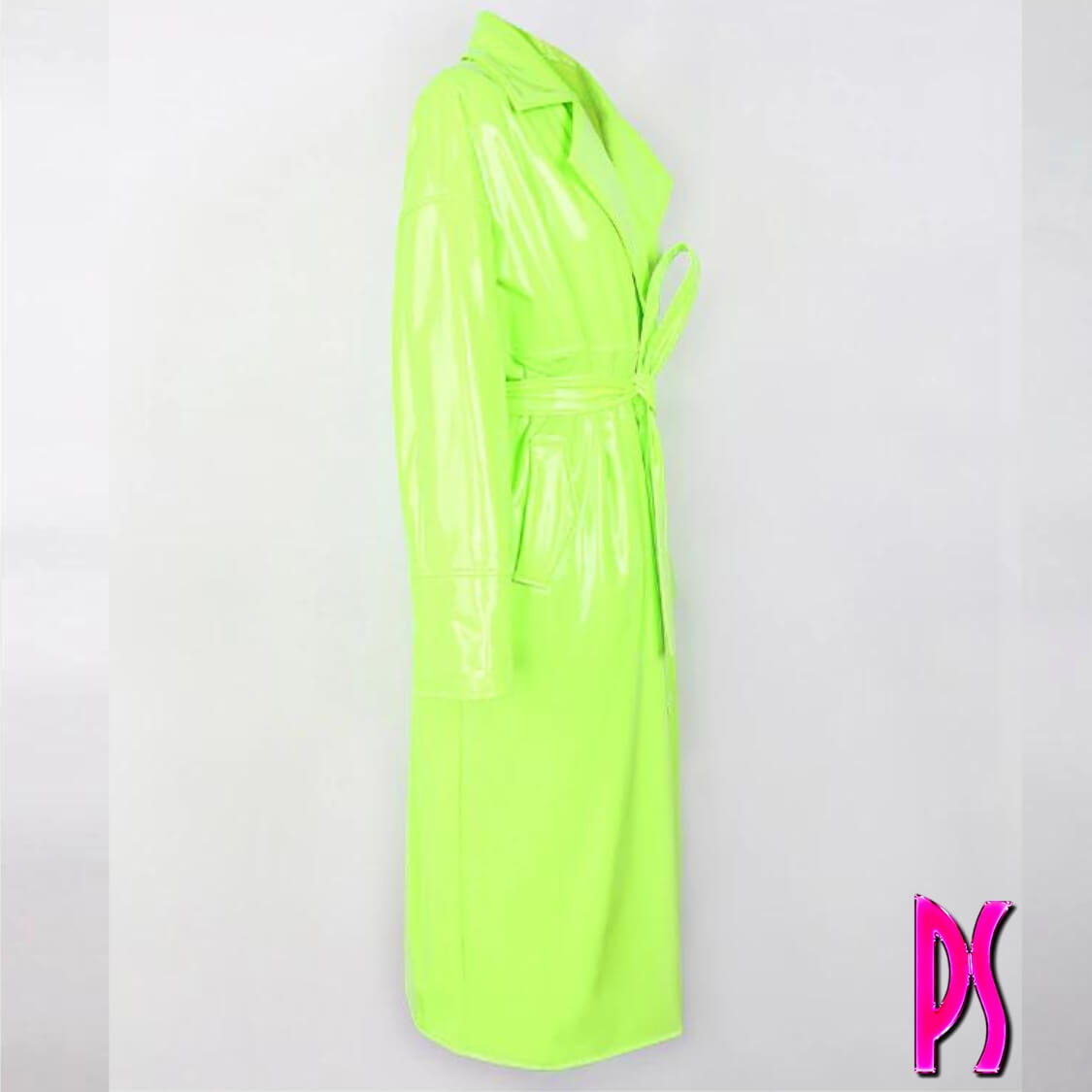Green Sugar Patent Leather Trench
