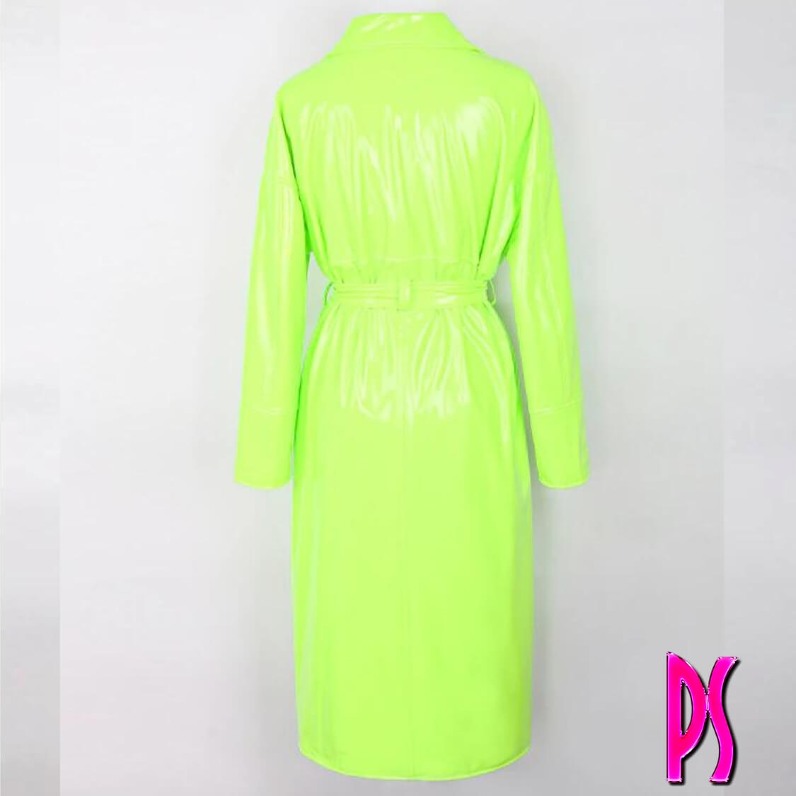 Green Sugar Patent Leather Trench