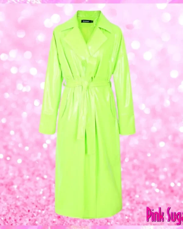 Green Sugar Patent Leather Trench