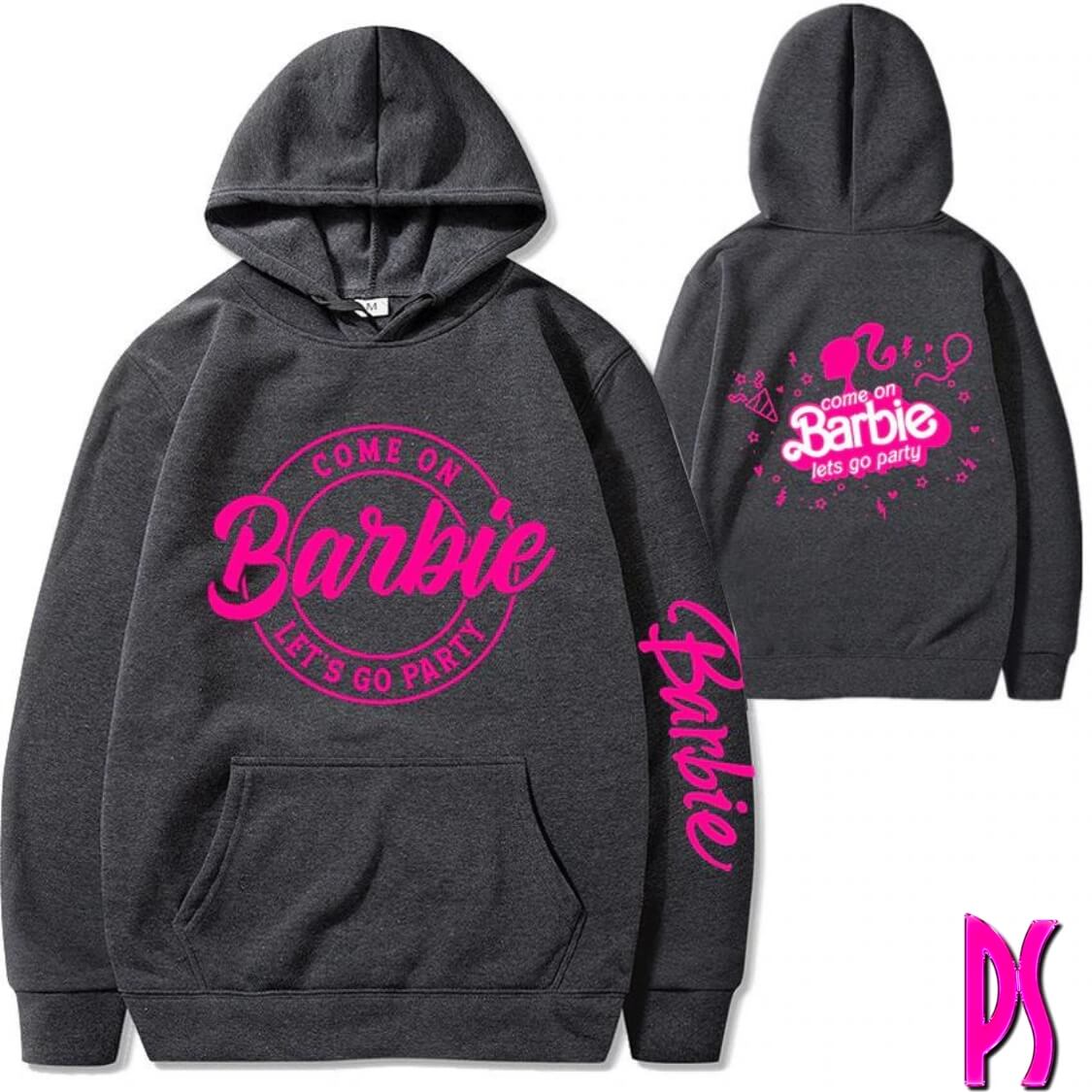 Grey Fleece Barbie Hoodie
