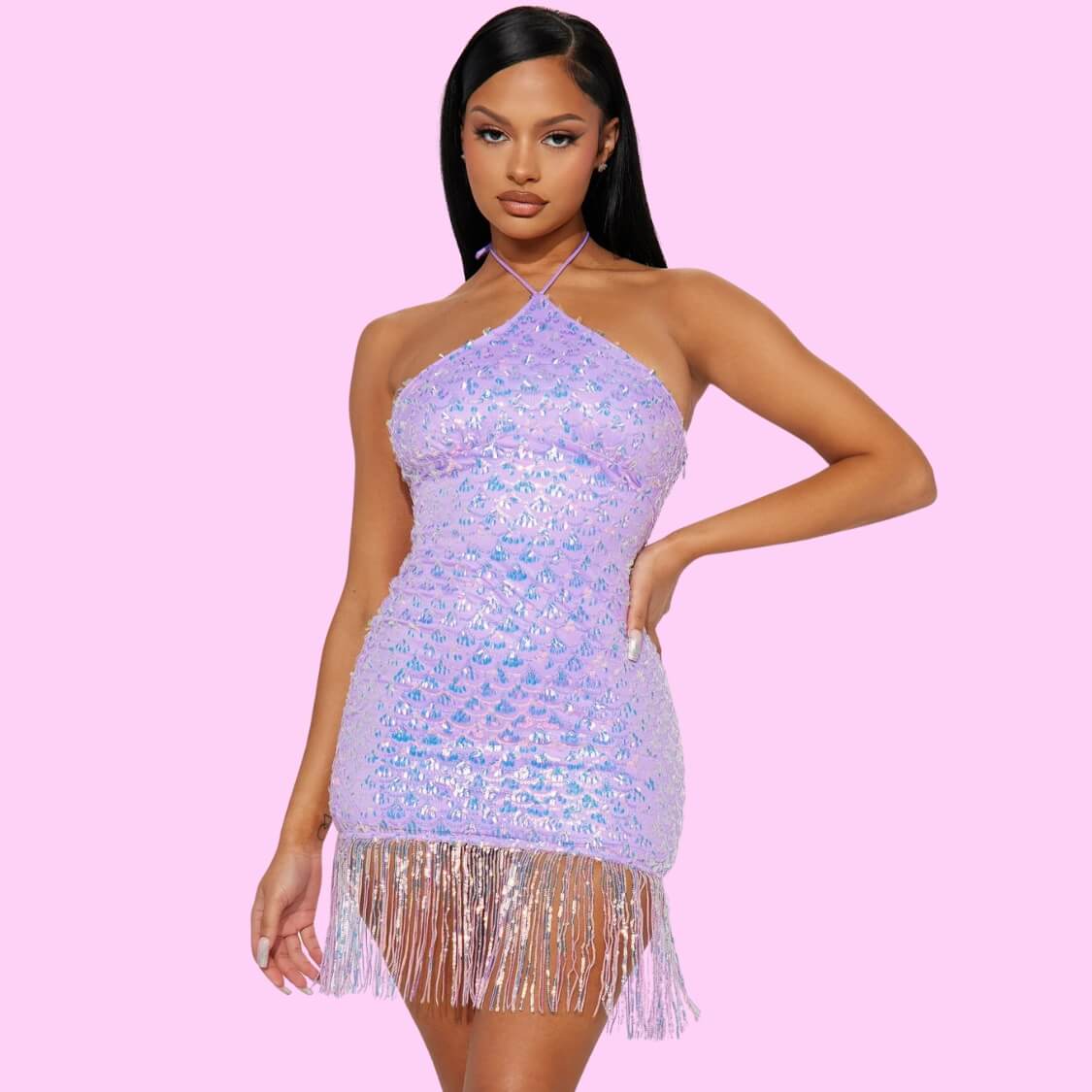 Halter-Sequin-Dress