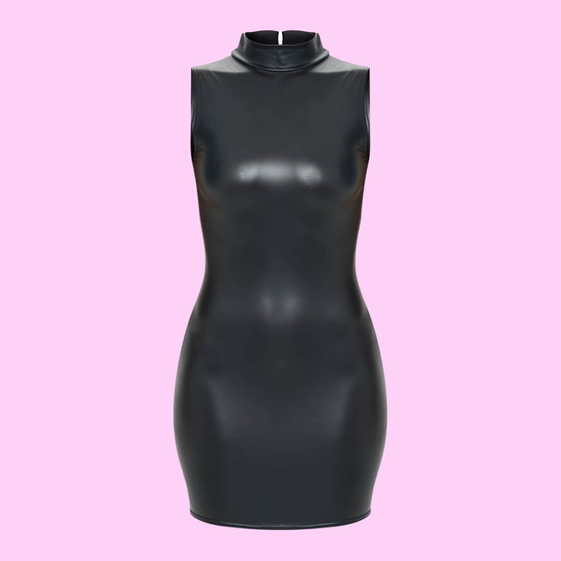 High Neck Sleeveless Bodycon Dress