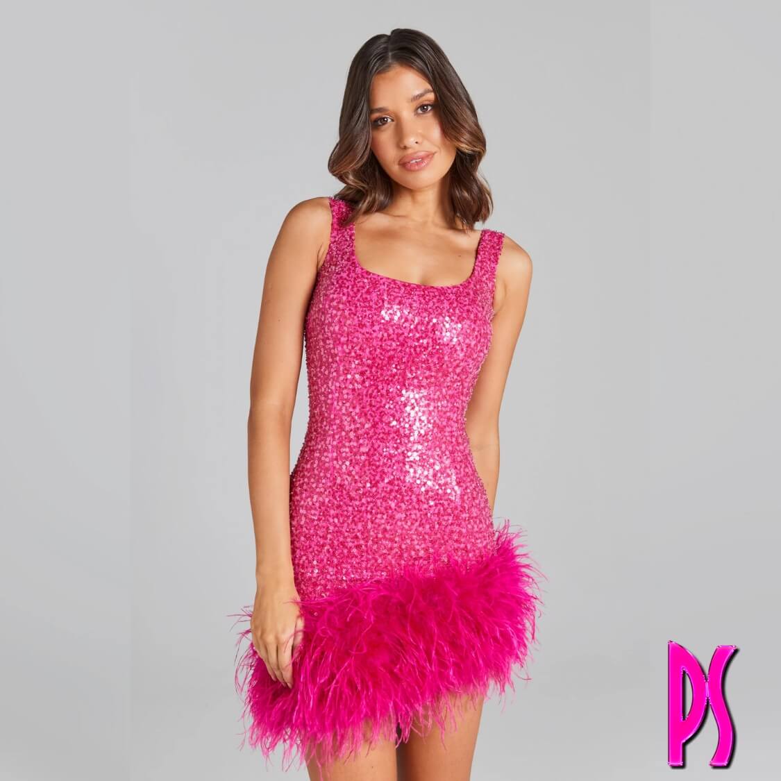 Hot Pink Sequin Dress