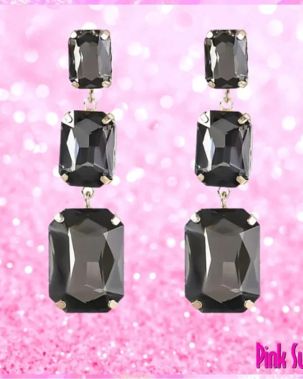 Labradorite Crystal Drop Earrings