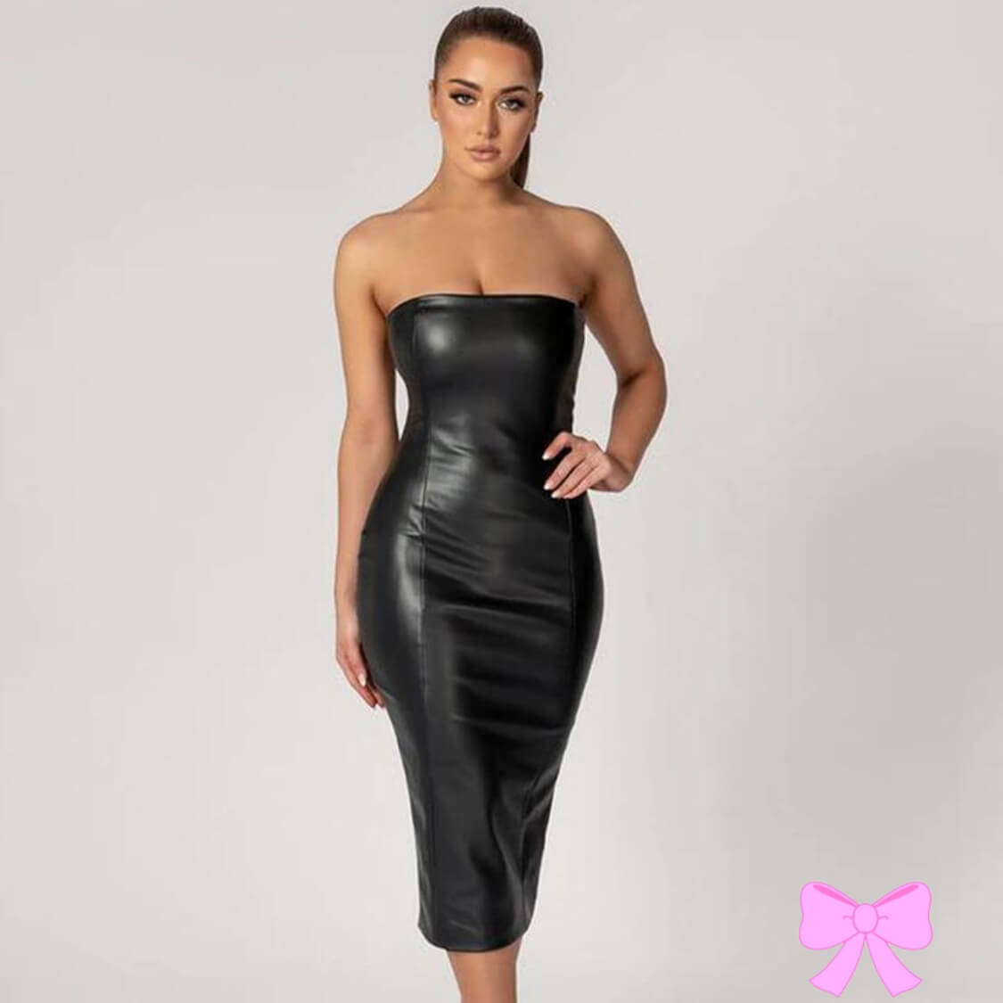 Leather Midi Dress