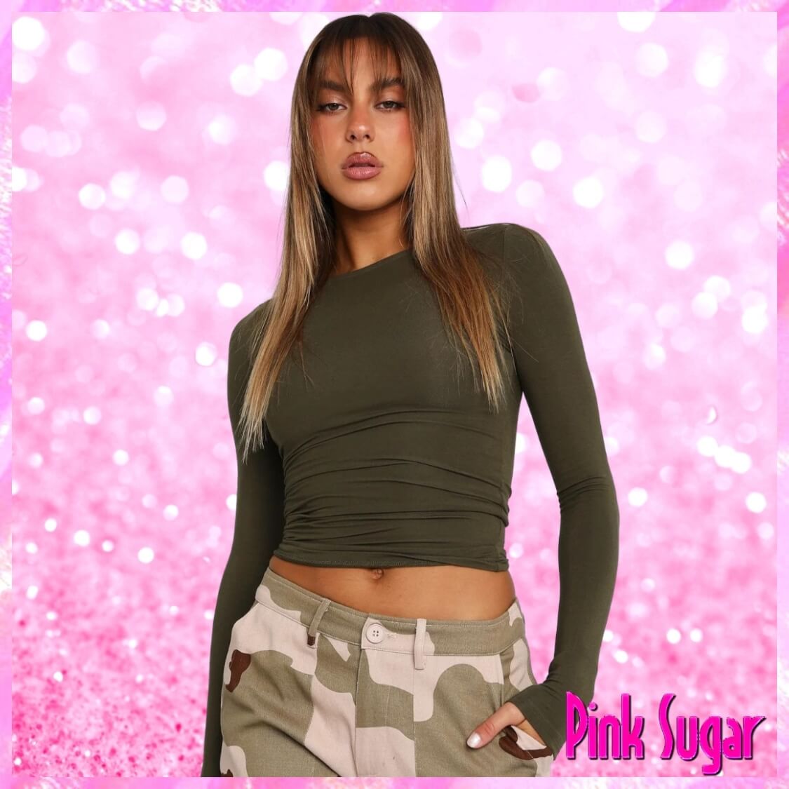 Long Sleeve Top Army Green