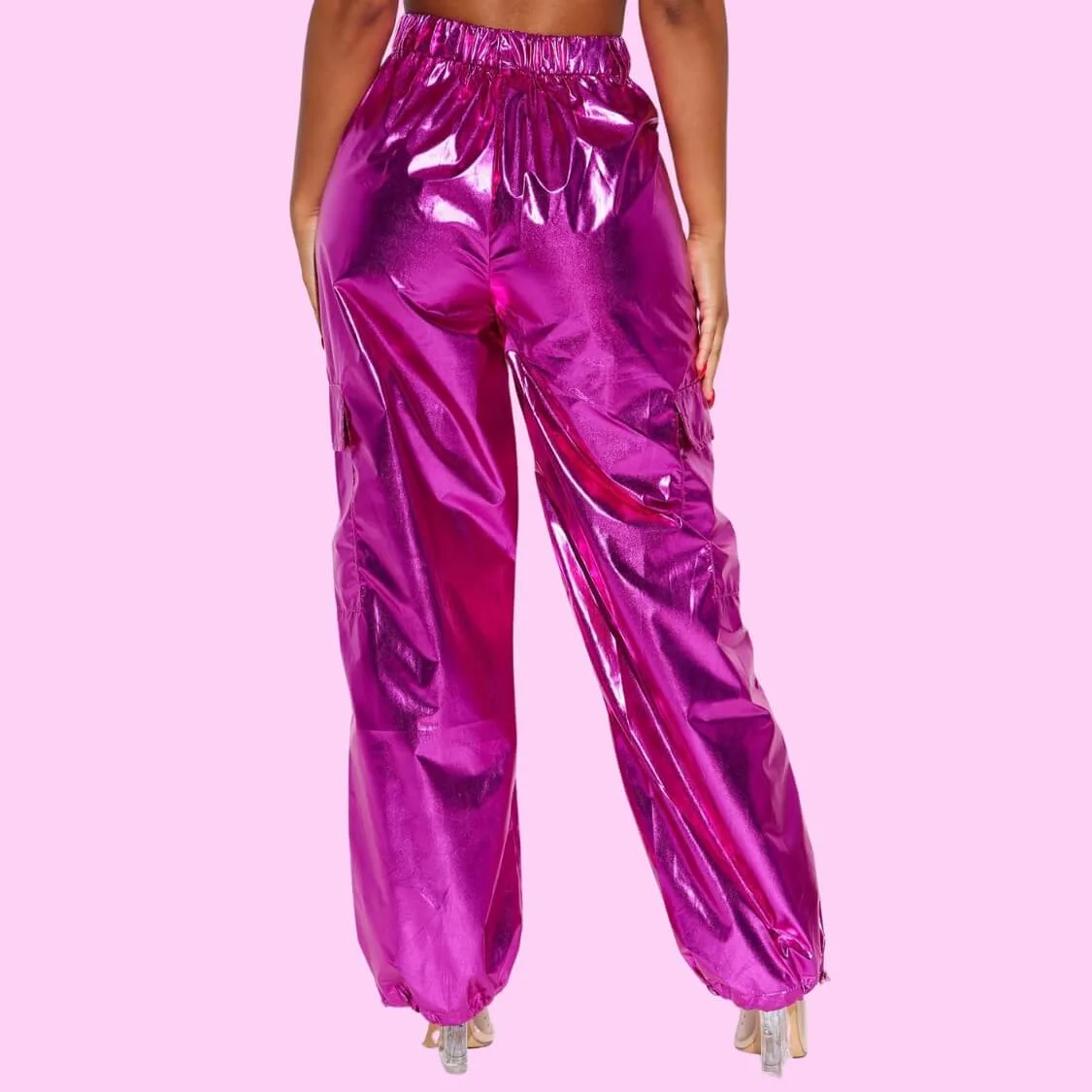 Metallic Cargo Jogger
