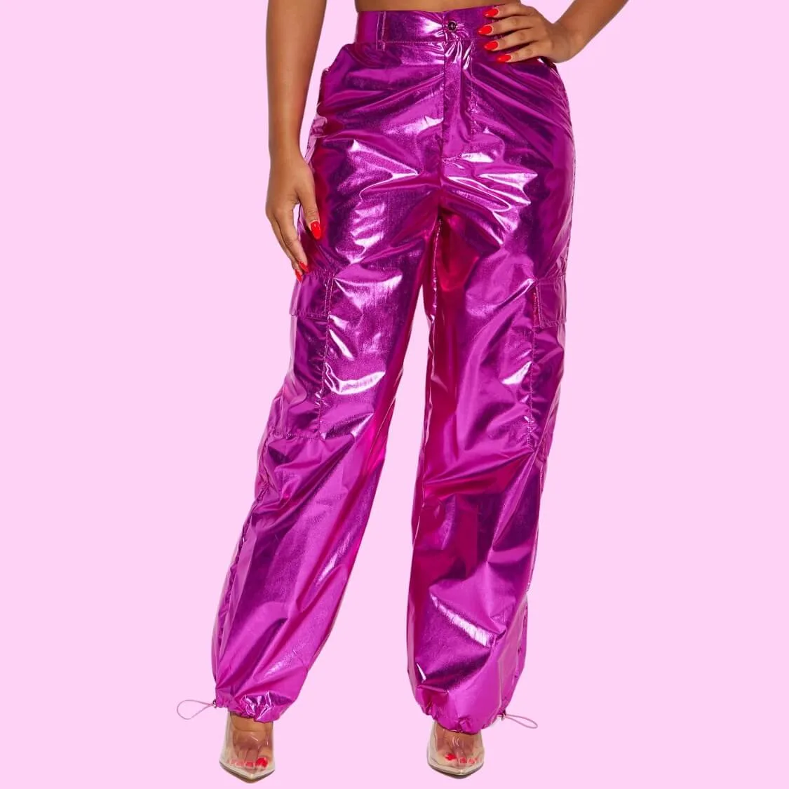 Metallic Cargo Jogger